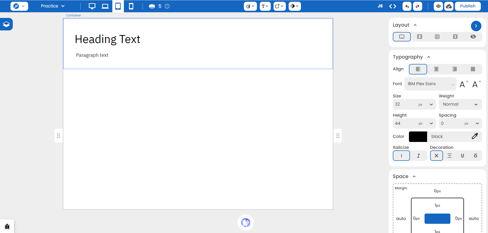 Adding a paragraph element to the structure