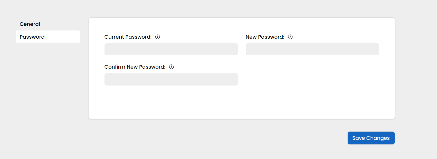 WebbsAI Profile > Password